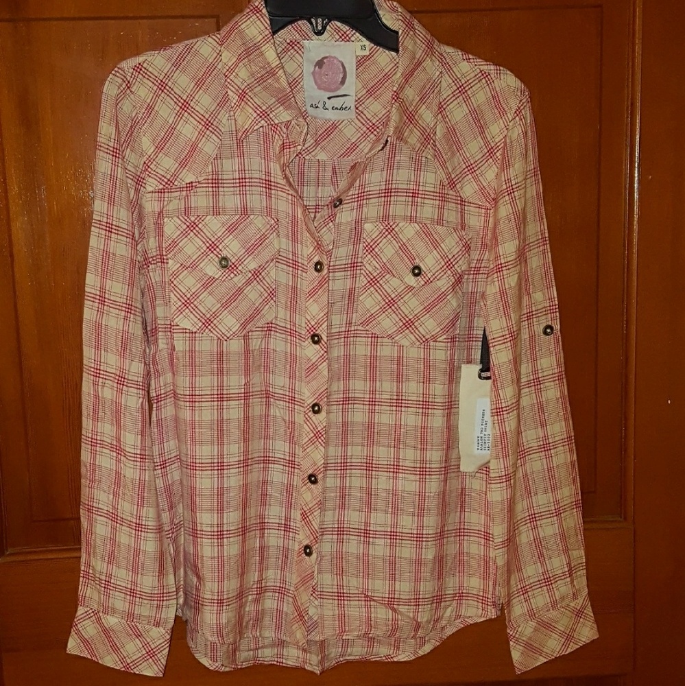 Ash & Ember Plaid Button Down